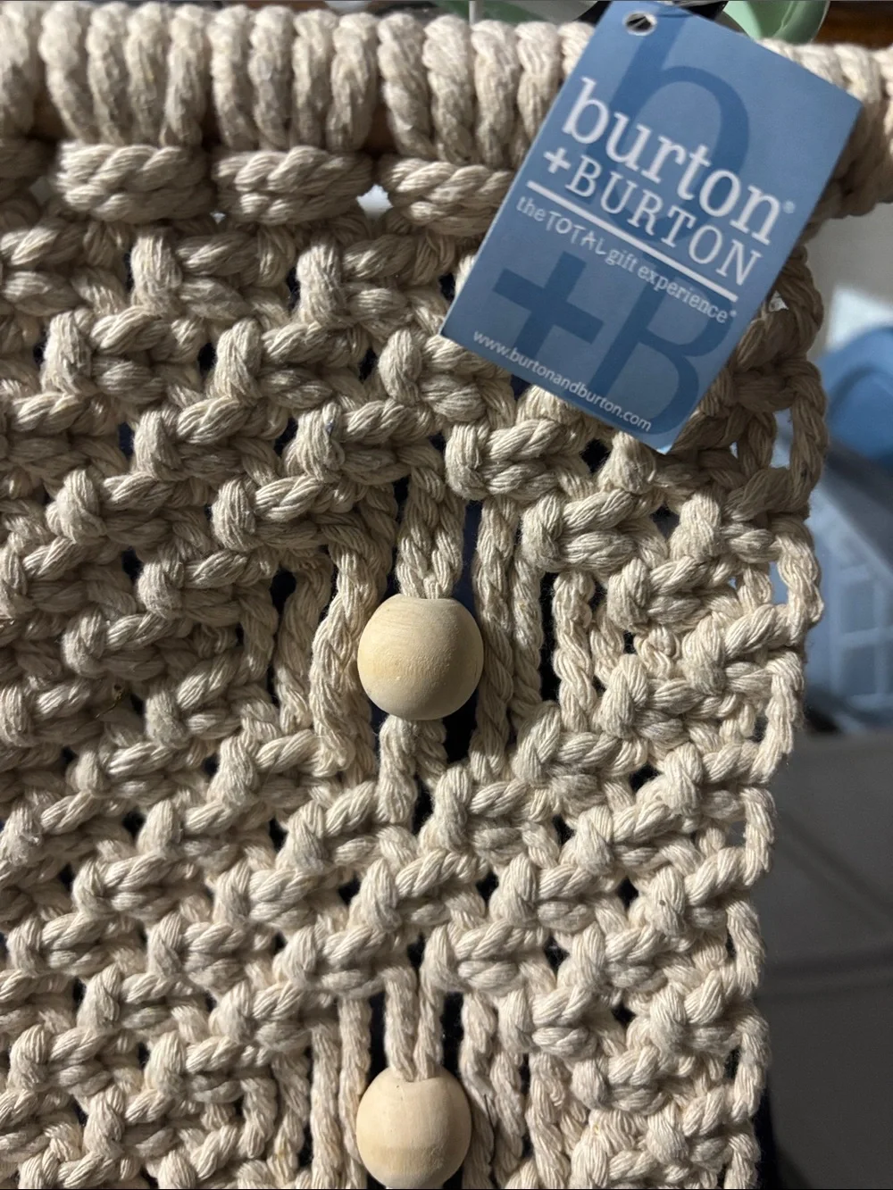 NWT Handmade Cream Macramé Wall Hanging